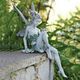 Sitting Fairy Statue Resin Ornament Garden Balcony Sculpture Backyard Craft Landscaping Home Garden Decor