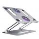 14-17.3 inches Laptop Stand with Cooling Fan Desk Portable Adjustable Foldable Computer Aluminium Desk Notebook Holder TV bed PC Lapdesk Table Stand -Gray