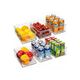 6pcs Plastic Refrigerator Organizer Bins Stackable Food Storage Bins for Pantry,Fridge,Cabinet,Kitchen Organization and Storage