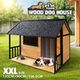 Petscene XXL Size Dog Kennel Wooden Puppy Home Shelter Pet House Outdoor Indoor
