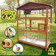 Petscene L Size Bird Cage Wooden Aviary Budgie Parrot House Canary Pigeon Coop Nesting Box Ladder
