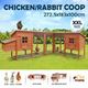 Pestscene XL Size Wooden Chicken Coop Rabbit Bunny Hutch Pet Duck Cage Poultry House Animal Home with Nesting Box
