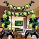 Video Game Birthday Decorations Party Balloons Happy Birthday Banner for Birthday Party Game Party