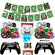Mine Craft Birthday Party Supplies Decorations Favors Kit for Kids,Pixel Miner Game