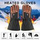 Electric Heated Gloves with Temperature Adjustment Lithium Batteries Heating Gloves for Motorcycle Cycling Ski Hiking Climb
