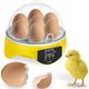 7 Eggs Incubators Hatching Eggs, Temperature Control and LED Display for Chicken Duck and Goose Eggs