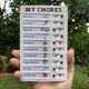 1pcs Memo Plastic Board Chore Chart Reusable ,My Chores  Checklist Daily Planner Responsibility Behavior