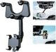 Car Phone Holder Rotatable and Retractable Rear View Mirror Car Phone Holder Mount 360-degree Rotation Adjustment for All Mobile Phones and All Car
