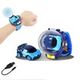Remote Control for Watch Car, Mini Cartoon RC Watch  2.4G Long Distance Infrared Remote Control Sensing Model Car Toys (Blue, with Back Light)