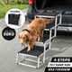 4 Steps Dog Cat Ramp Stairs Folding Pet Ladder for Car Couch Truck Aluminium Frame