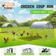 Chicken Run Coop Walk In Chook Pen Shelter Cat Dog Enclosure Rabbit Hutch Bird Cage Extra Large 280x950x195cm