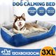 Pet Dog Cat Bed Puppy Calming Sofa Cushion Warm Soft Couch Washable Cover 120x85x29cm