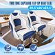 OGL Captains Bucket Boat Seat Helm Chair Sports Flip Up Bolster Blue and White