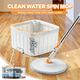 Magic Spin Mop Bucket Set Microfibre Floor Clean Water Sewage Separation 2 Mop Pads Wet Dry Use