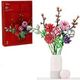 Artificial Flower Bouquet Building Kits , CA Bunch of Red Flowers for Adults, Teens (1237pcs),