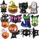 Halloween Balloons Party Decoration Supplies 12PCS Halloween Mylar Foil Pumpkin Witch Black Cat Ghost Bat Balloon for Halloween