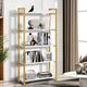 LUXSUITE Bookshelf Bookcase Display Ladder Shelf Book Shelves Organizer Freestanding Open 5 Level Storage Rack for Home Office