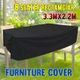 Strong Outdoor Rectangular PVC Coated Polyester 8 Seater Furniture Cover - 3.3m x 2.2m x 0.9m