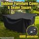 Strong Outdoor Square PVC Coated Polyester 6 Seater Furniture Cover - 2.5m x 2.5m x 0.9m