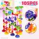 Deluxe Marble Race / Marble Run Play Set - 105 Pieces