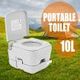 Portable Toilet 10L Camping Potty Restroom Outdoor Travel Boating Caravan Square Light Gray
