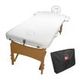 Wooden Portable Beauty Massage Table Bed 3 Fold 70cm WHITE