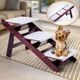 Portable 3 Steps Foldable Doggy Cat Pet Dog Stairs Ramp Ladder Plush Cover