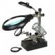 LUD 2.5X 7.5X 10X LED Light Magnifier Helping Hand Auxiliary Clamp Alligator Clip Stand