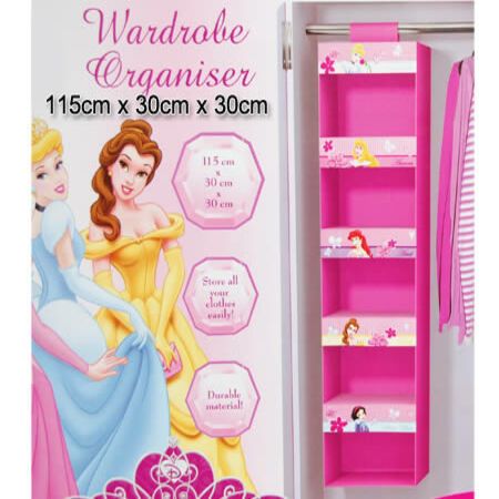 Disney Princess Fabric Hanging Wardrobe Organiser 115cm X 30cm X