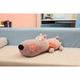 Cute Lies Prone Dog Big Head Puppy Plush Doll Toy Cartoon Cushion Pillow Purple