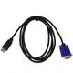 Black HDMI Gold Male to VGA HD-15 Cable 6ft 1.8M