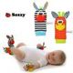 LUD 4Pcs New Baby Infant Soft Toy Wrist Rattles Foots socks finders Developmental