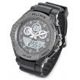 Sport Man's Rubber Band Quartz Analog Digital Waterproof Wrist Watch w/ EL Light Snooze Timer