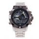 BESNEW BN-0797 Men's Analog Digital Stainless Steel Wrist Watch - Silver + Blue