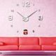 Simple Digits Wall Clock Sticker Set Creative DIY Mirror Effect Acrylic Glass Decal Home Removable Decoration Silver