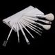 10pcs Pro Makeup Brush Set Cosmetic Brush Kit with Folding Case White