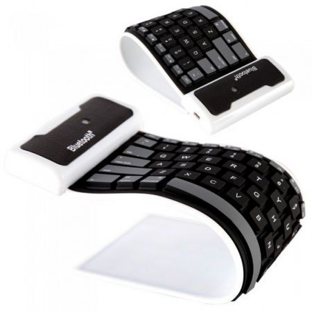 Mini Wireless Bluetooth Foldable Keyboard Tensile USB Cable PC/IPHONE