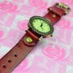 Simple Style Leather Bangle Wrap Watch Bracelets Wrist Quartz Watch White