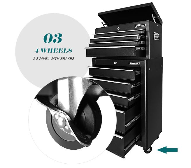 9 Drawer Lockable Roller Tool Box Crazy Sales