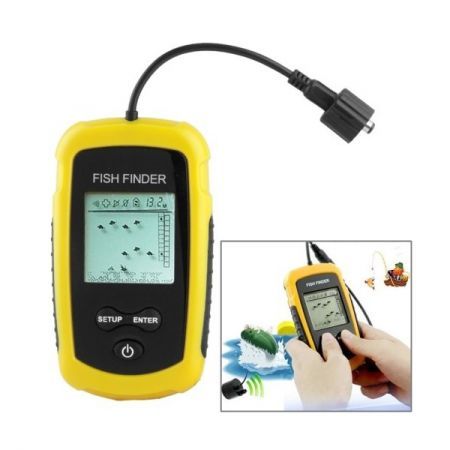 100M Portable Sonar Fish/Depth Finder Alarm Transducer Fishfinder Alarm Fishing