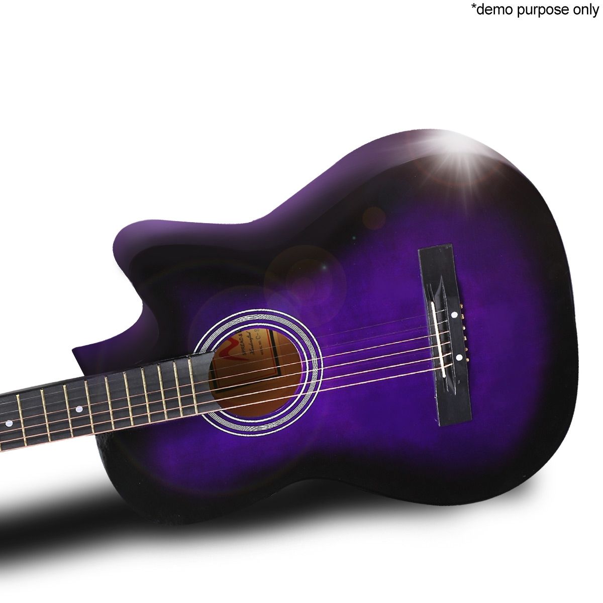 38 Steel String Acoustic Cutaway Guitar Pack Purple Color Crazy Sales