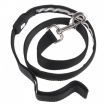 Glow LED Flashing Light Dog Pet Belt Harness Lead Leash Tether Black