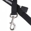 Glow LED Flashing Light Dog Pet Belt Harness Lead Leash Tether Black