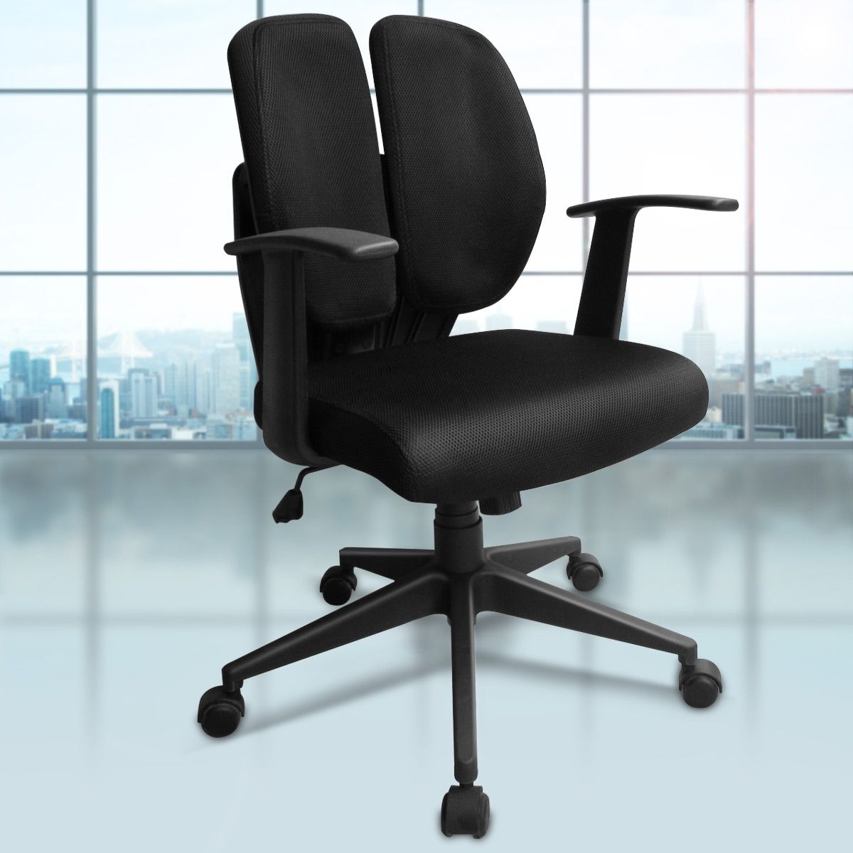 Ergonomic Split Back Chair without Headrest