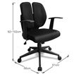 Ergonomic Split Back Chair without Headrest