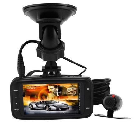 X80 Dual lens 2.7" LCD 720P HD CAR DVR Camera Video Recorder+Rear View Camera