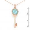 Shing Gold Necklace w/ Opal Pendant Jewellery 16"+ 2"extender chain for adjustable