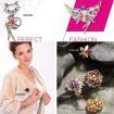 White K Butterfly Brooch w/ Swarovski Crystallized Style Opal Jewellery