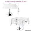 6 Piece White Square Tablecloth Set-180cmx180cm