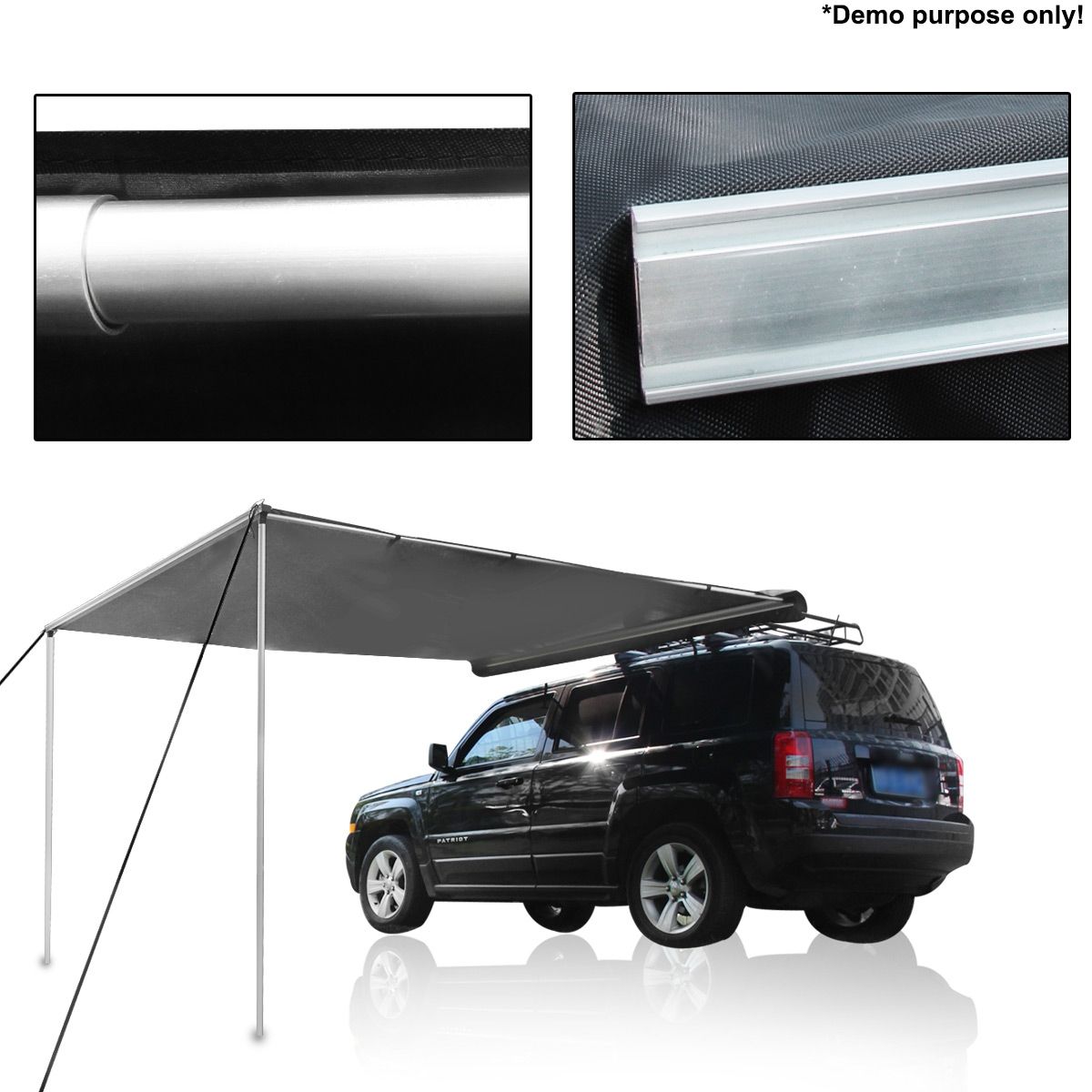 2.5m x 2m Grey Pull Out Car Awning Crazy Sales